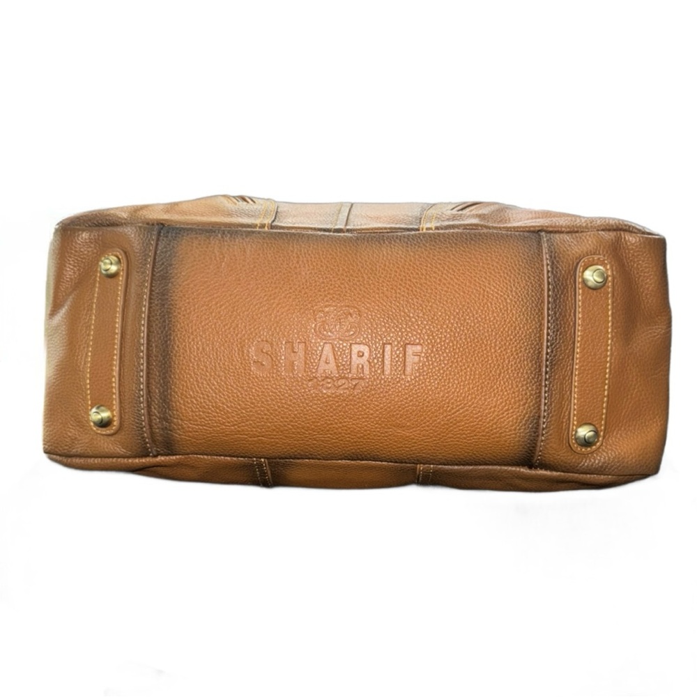 Sharif 2-Tone Leather Satchel NEW - Picture 3 of 7